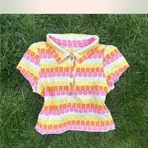 Free People Daisy Quilted Crop Top